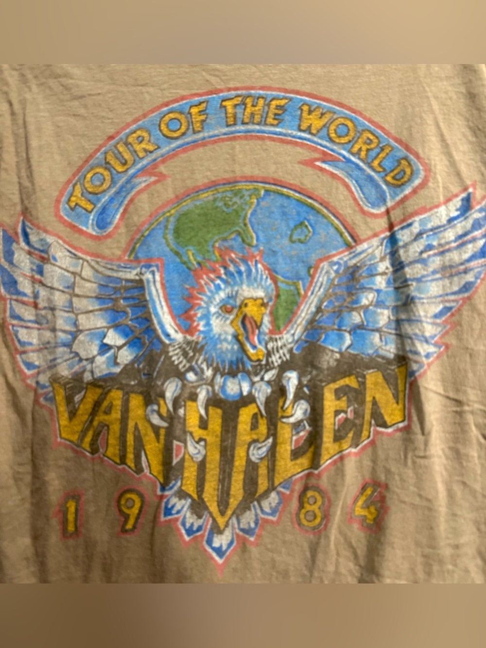 Van Halen 1984 Tour Of The World Graphic T-shirt Size M